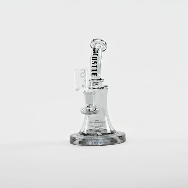 Castle Glassworks | 8.5" Bell Dab Rig – 7mm Thick Electroplated Glass (14mm Female)