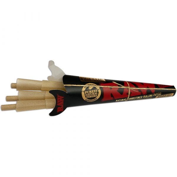 RAW | Black Natural King size Unrefined Pre-Rolled Cone Pre-rolled Cone (Display Pack) ONE