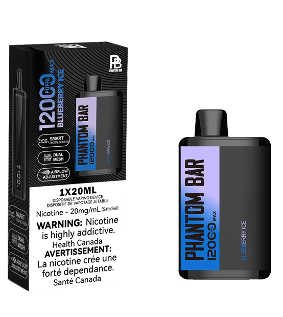 Phantom Bar | 12000 Puff LCD Disposable BOX OF 5 Disposable Vape RK Consulting Inc Buleberry Ice