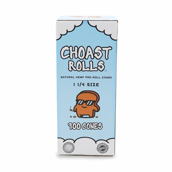 Choast Rolls Natural Hemp 1 1/4 900ct Bulk Cones