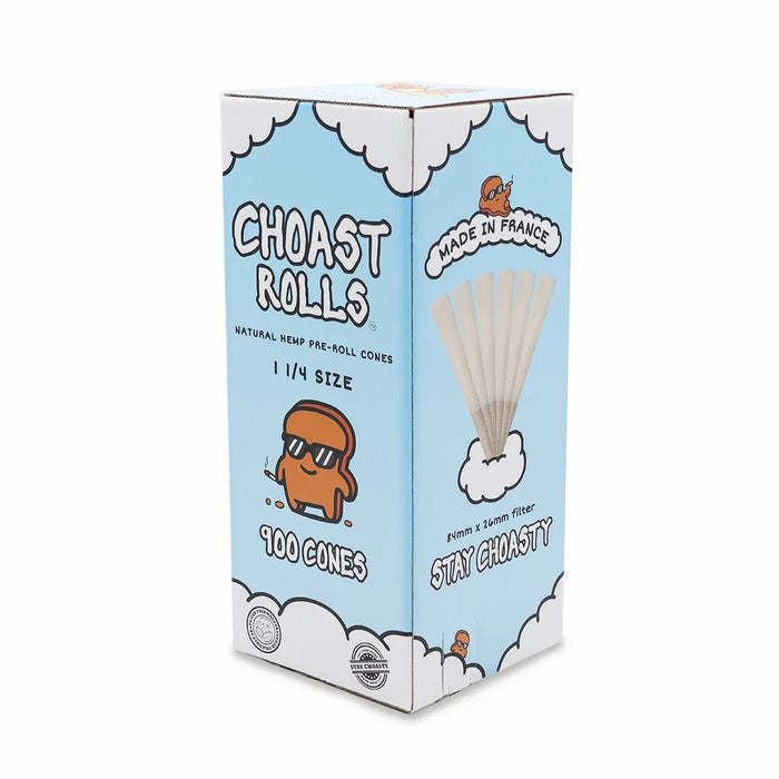 Choast Rolls Natural Hemp 1 1/4 900ct Bulk Cones