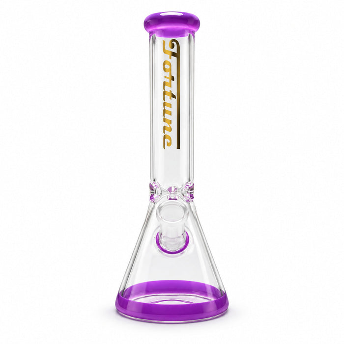 Fortune | 10" Color Accent Beaker Glass Water Pipe – 5mm Glass Bong Fortune