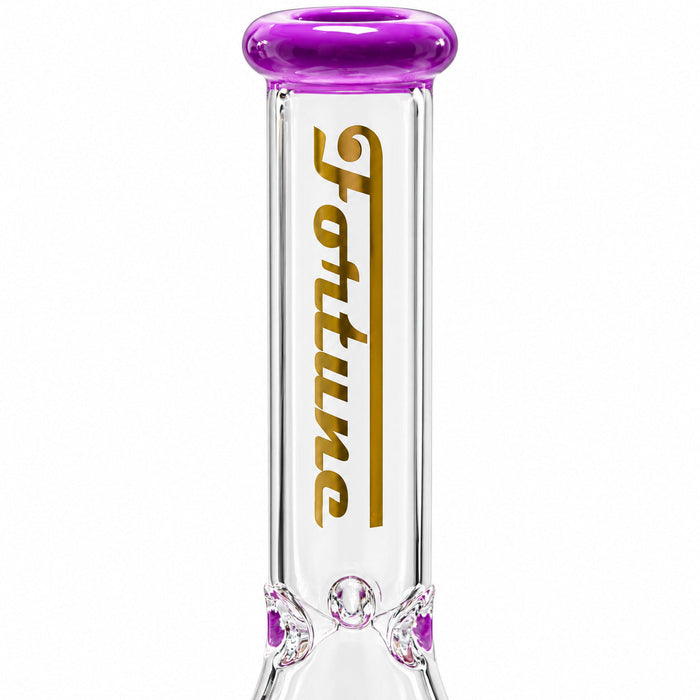Fortune | 10" Color Accent Beaker Glass Water Pipe – 5mm Glass Bong Fortune