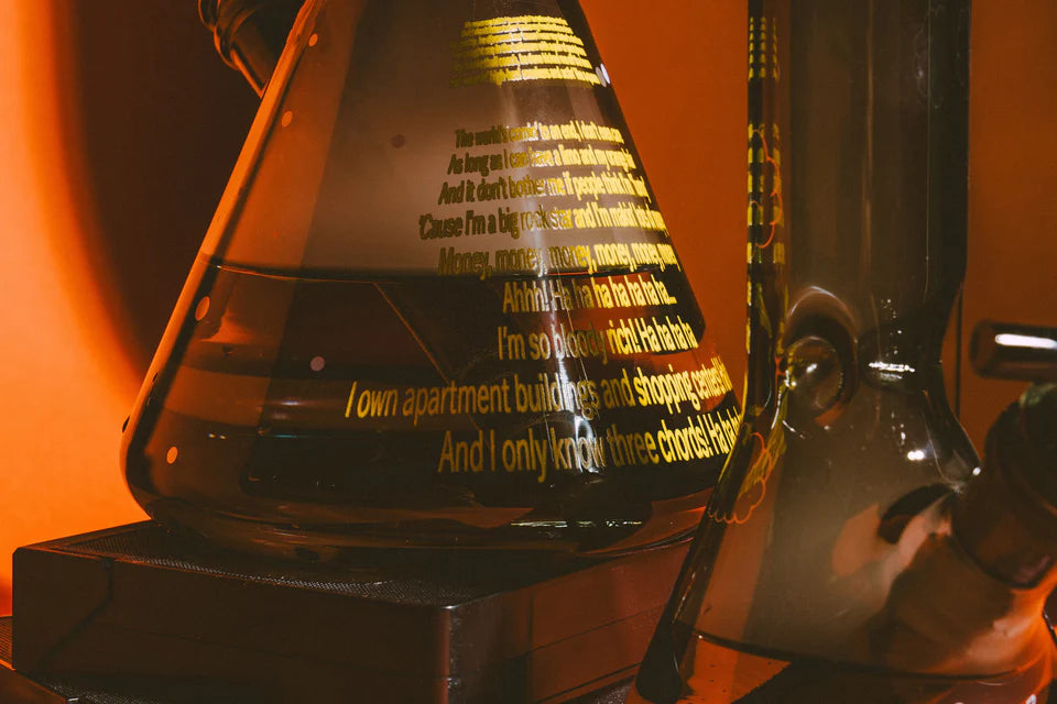 Cheech & Chong® Glass | 15" Stoners in Space Beaker (CC156) Glass Bong Smoking Cat Distribution