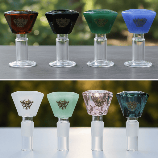 Xtreme | 14mm Diamond Cutting Shape Glass Bowl – Assorted Box of 8 (CC408) Bowl · Popper Canadian Distributor