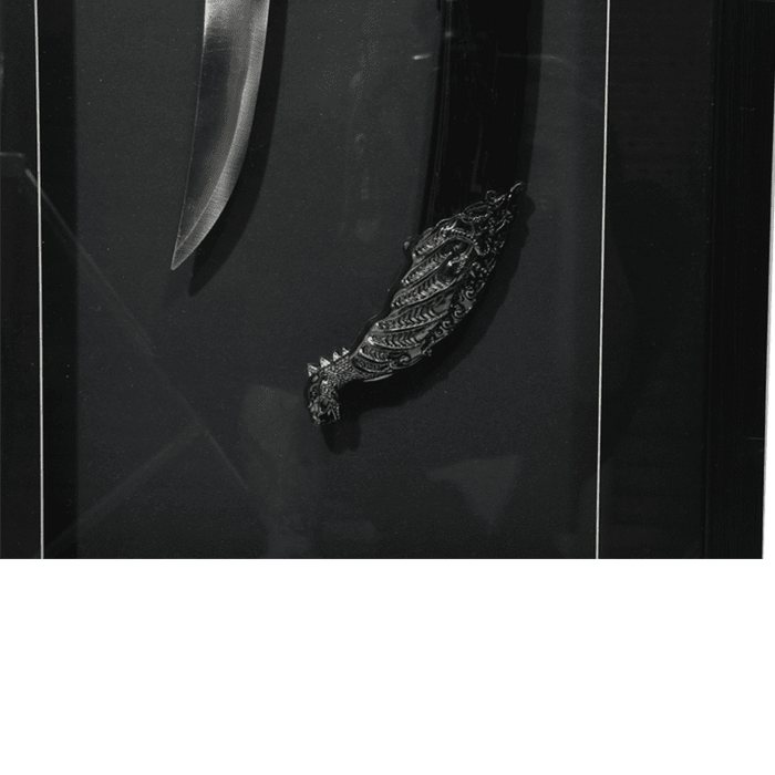 Knife Frame Black Display Wall Glass Mounted Décor (CDYWL-2558) Flag · Sign · Deco Canadian Distributor