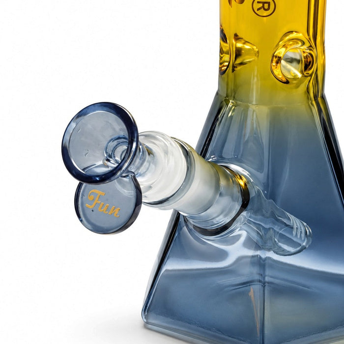 Fortune | 10" Dual-Tone Geometric Beaker Bong Glass Bong Fortune