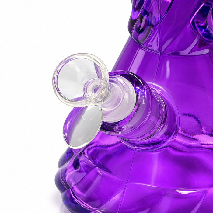 12.5" Diamond Cut Textured Beaker Bong – 7mm Glass Glass Bong Super Supplys Inc