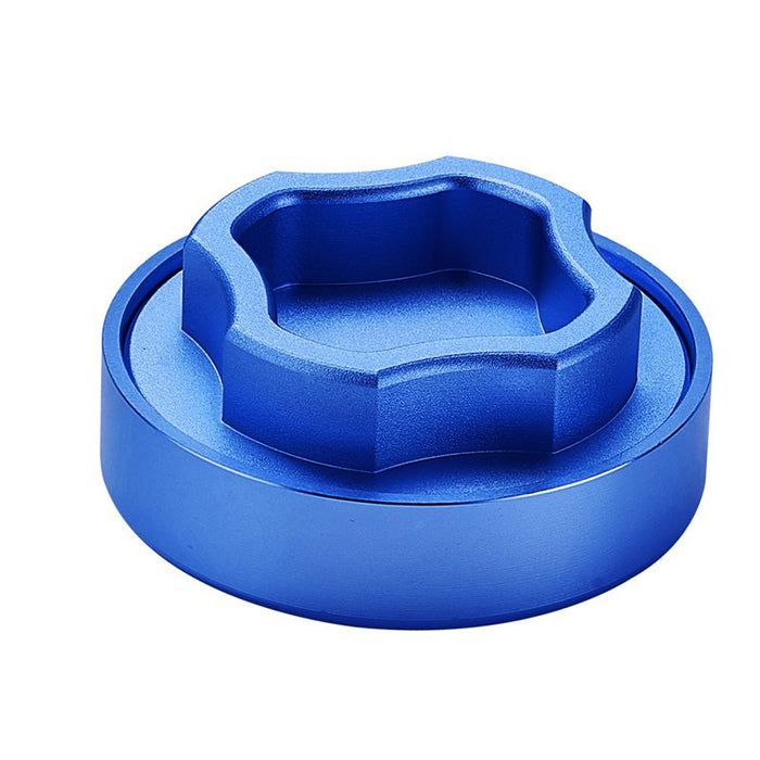 2 Part Grinder, Embossed Top [CN5617] Herb Grinder Canadian Distributor Blue (A)