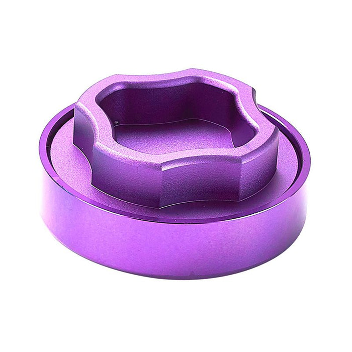 2 Part Grinder, Embossed Top [CN5617] Herb Grinder Canadian Distributor Purple (D)
