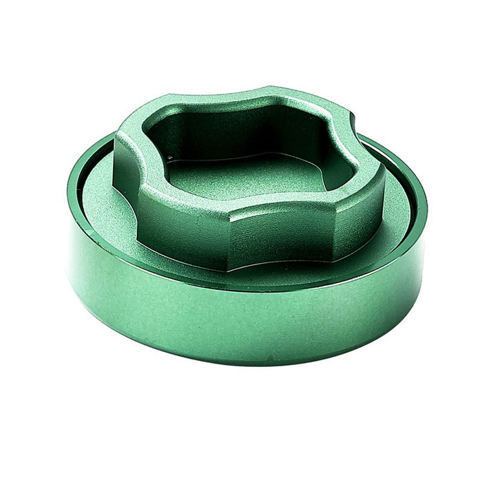 2 Part Grinder, Embossed Top [CN5617] Herb Grinder Canadian Distributor Green (E)
