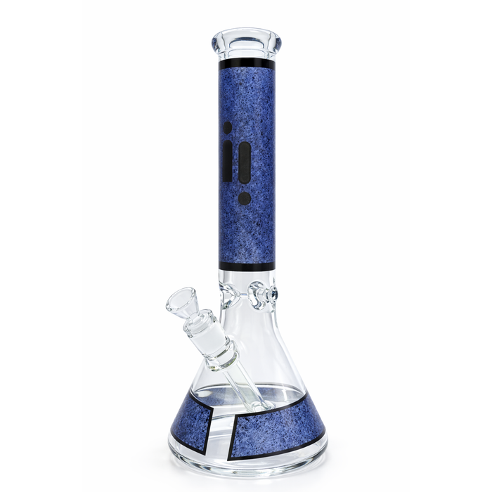Infyniti | 14" Knot Print beaker 7 mm glass bong [GP1798BLU]