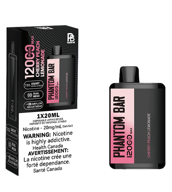 Phantom Bar | 12000 Puff LCD Disposable BOX OF 5 Disposable Vape RK Consulting Inc Cherry Peach Lemonade