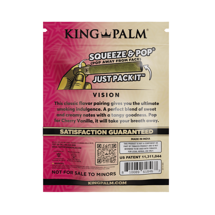 King Palm | 5 Rollie Rolls – Cherry Vanilla Box of 15 Leaf Wrap Cannatron