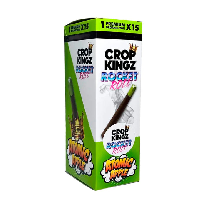 Crop Kingz | Rocket Rolls – Pre-Rolled Hemp Cones with Edible Candy Tip (15 Packs / Box) Leaf Wrap LEHIGH WHOLESALE ATOMIC APPLE