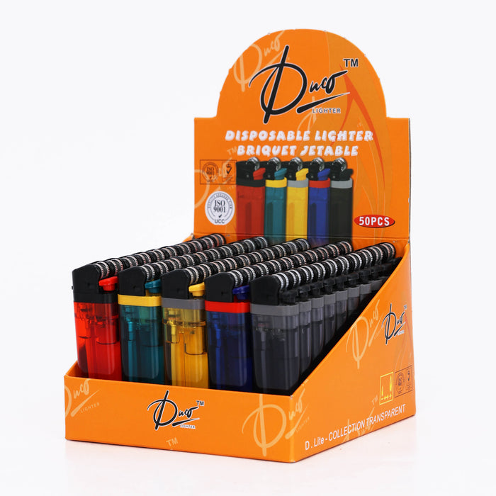DUCO™ | DISPOSABLE LIGHTER DISPLAY OF 50
