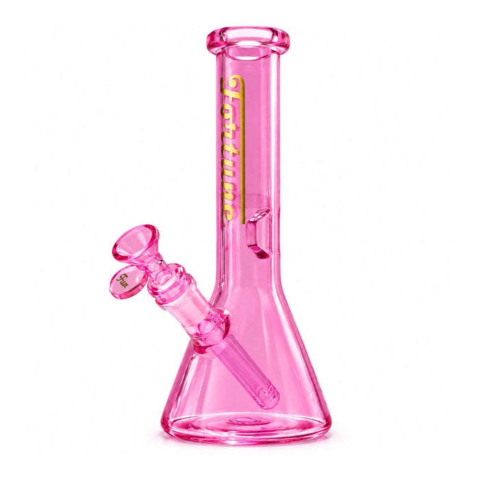 Fortune | 10" Prism Beaker Bong – 5mm Glass Glass Bong Fortune Pink