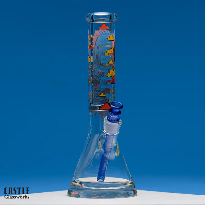 Castle Glassworks | 14" Robot [CG-302] Beaker Bong Castle Glassworks