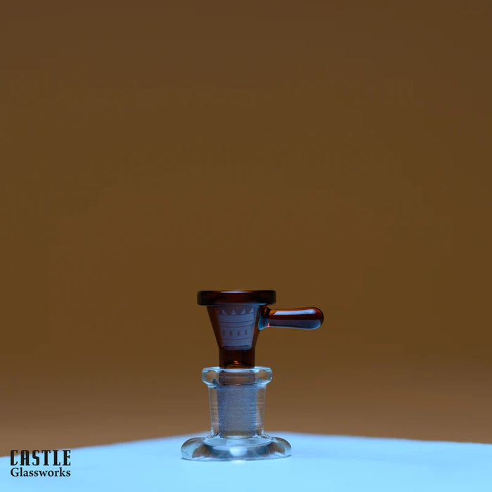 Castle Glassworks | Bowl – Stick Tab Bowl [CB-005] Bowl · Banger · Oil Burner Castle Glassworks Amber