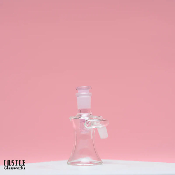 Castle Glassworks | Ash Catcher - Dry [CA-004] Ashcatcher · Percolator · Filter · Mouthpiece Castle Glassworks Pink