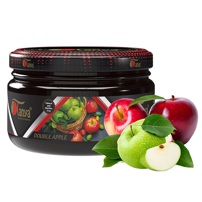 TANYA HOOKAH FLAVOR 250G CAN ZERO NICOTINE- ZERO TOBACCO Hookah Accessories Jatiimports LLC DOUBLE APPLE