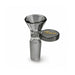 Fortune | Fun Electroplated 14mm Funnel Bowl Bowl · Popper Fortune Graphite Smoke