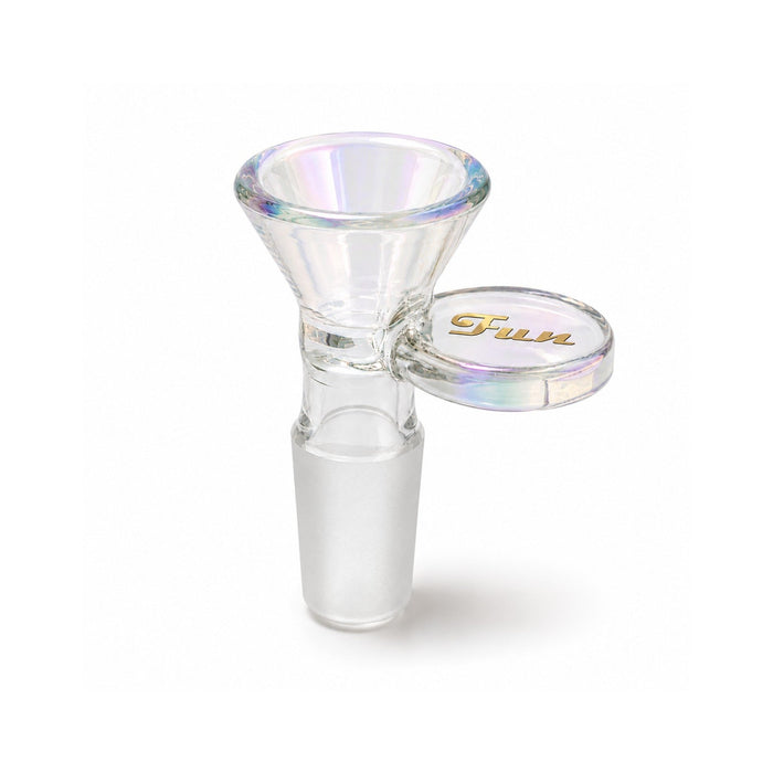 Fortune | Fun Electroplated 14mm Funnel Bowl Bowl · Popper Fortune Aurora