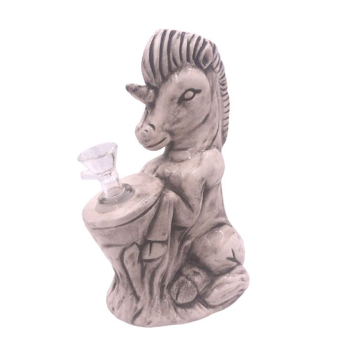 7" Sea Horse Design Ceramic Bong – Mythical Ocean-Inspired Collectible [ES089WP] Ceramic Bong Canadian Distributor