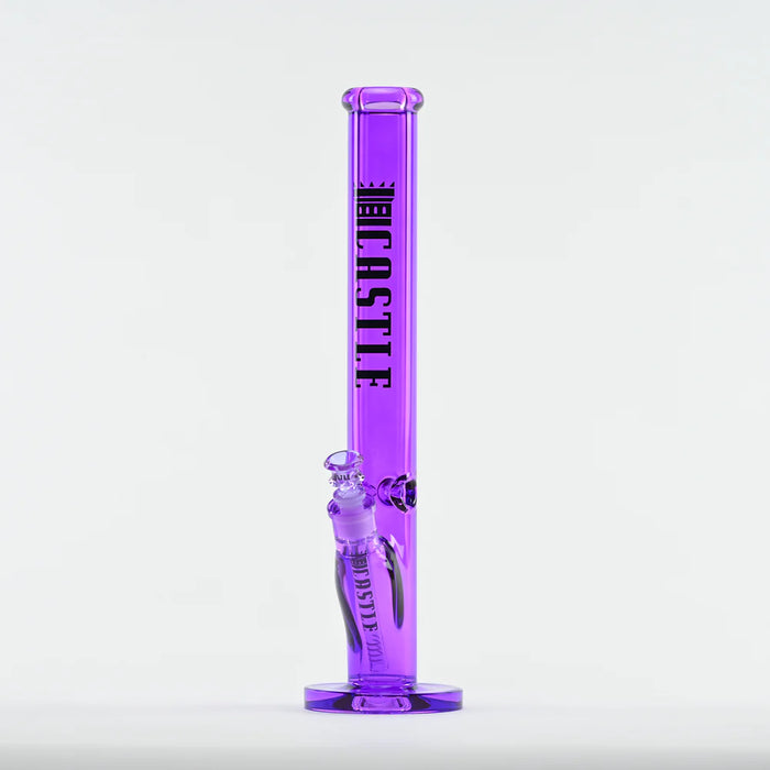 Castle Glassworks | 18" Straight Tube Glass Bong – C-003 (9mm Thick)