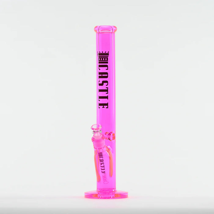 Castle Glassworks | 18" Straight Tube Glass Bong – C-003 (9mm Thick)