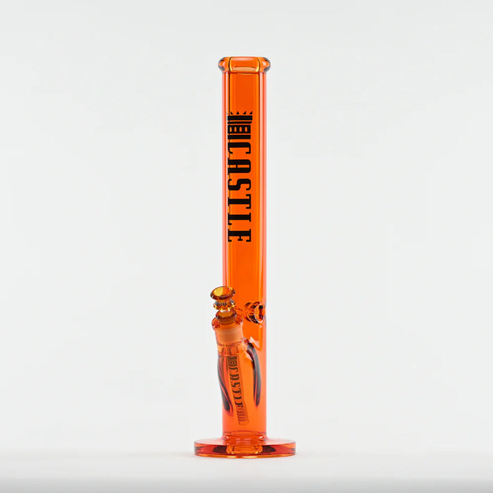 Castle Glassworks | 18" Straight Tube Glass Bong – C-003 (9mm Thick)