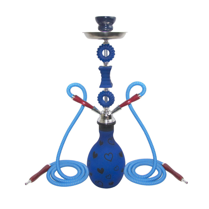 Zebra Heart 2 Hose HOOKAH 28" TALL