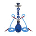 Zebra Heart 2 Hose HOOKAH 28" TALL Hookah Jatiimports LLC Blue