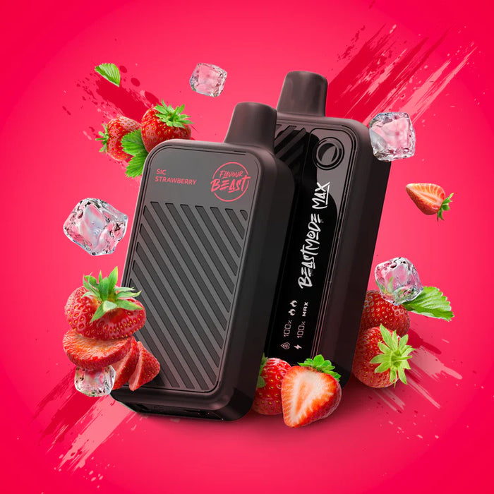 [ON] Flavour Beast | Mode Max 18K puff Disposable Box of 5 Ontario Excise Tax ONE Sic Strawberry Iced