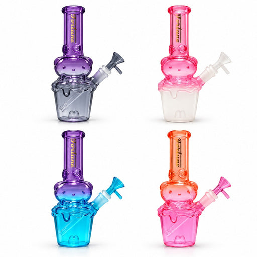 Fortune | 10" Character Cup Glass Water Pipe Glass Bong Fortune