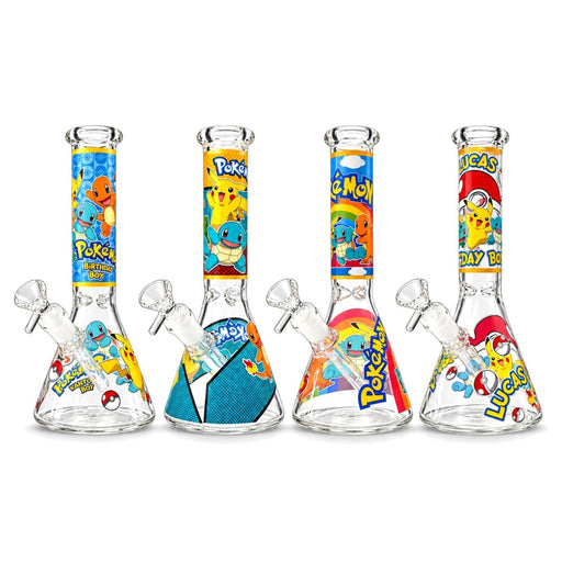 10" Monster-Themed Beaker Glass Bong – Assorted Designs Glass Bong Super Supplys Inc