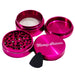 Blazy Susan | 4-Piece Aluminum Grinder - 2.5" Regular Smoking Cat Distribution Hot Pink