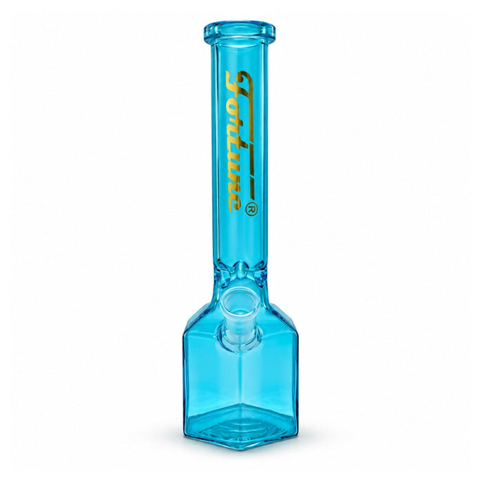 Fortune | 12" Full Color Hex Base Glass Water Pipe – 5mm Glass Bong Fortune