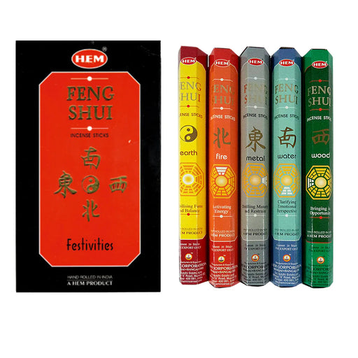 HEM | Fengshui Gift Pack 9" - 5 Tubes / Box Incense SunGlow