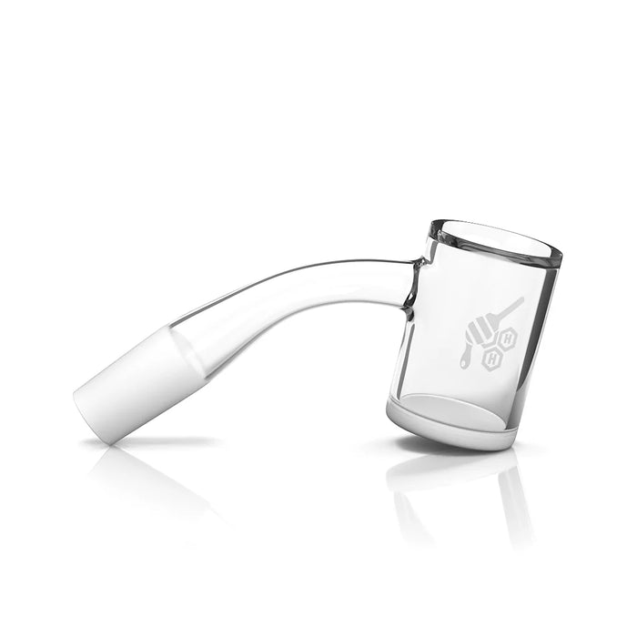 Honeybee Herb - HONEY & MILK BEVEL QUARTZ BANGER - 45° DEGREE | YL Banger · Oil Burner Honeybee Herb 14mm Male