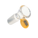 Hoss Glass | 14mm Cone Bowl with Coloured Tab [YX12C] Bowl · Popper Smoking Cat Distribution Yellow