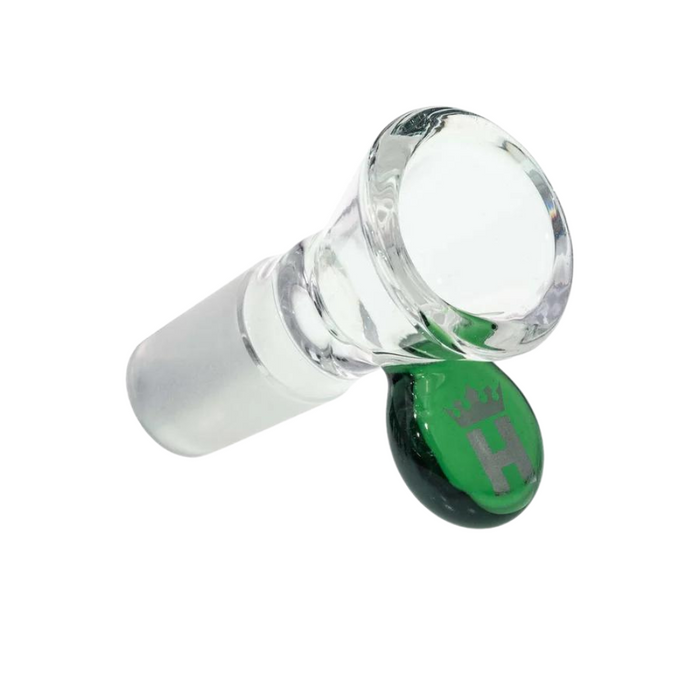 Hoss Glass | 14mm Cone Bowl with Coloured Tab [YX12C] Bowl · Popper Smoking Cat Distribution Green
