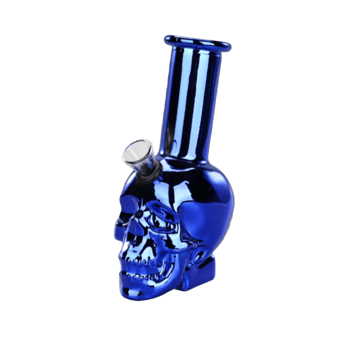 6″ Chrome Reaper Skull Edition Mini Glass Bong – Metallic Finish [JBLMIN-05-16]