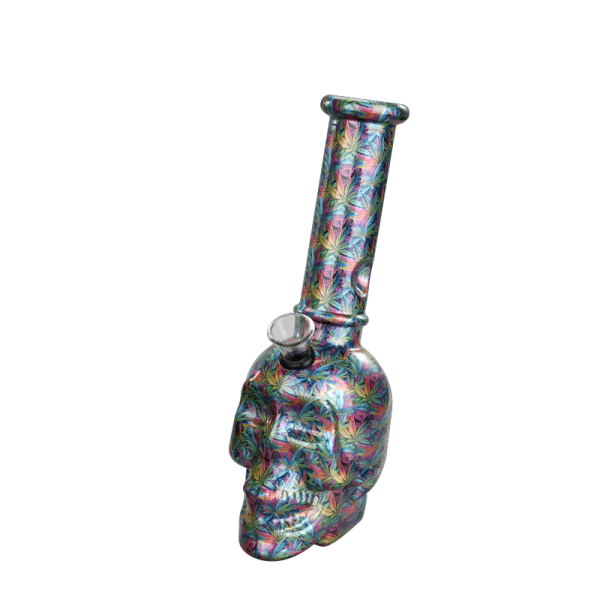 8″ Skull Printing Glass Bong [JBLX-11-3] Glass Bong Canadian Distributor Pattern C