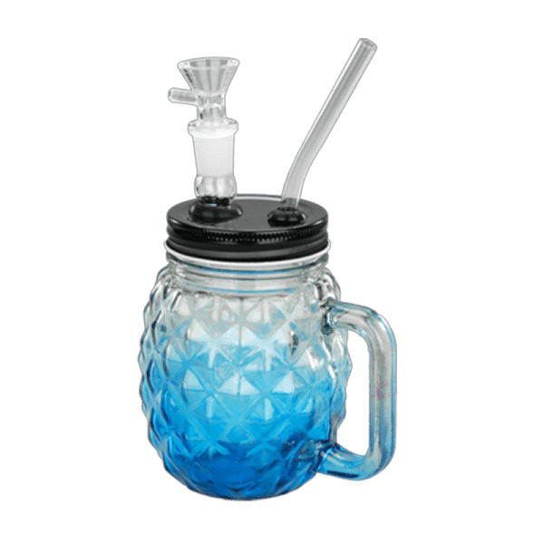 TOPPUFF® | 5” Pineapple Glass Bong-Surface Plating Colors [JTOP01.1003] Glass Bong Canadian Distributor Blue