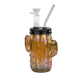 TOPPUFF® | 5″ Cactus Glass Bong – Surface Plating Colors [JTOP01.1004] Glass Bong Canadian Distributor Brown