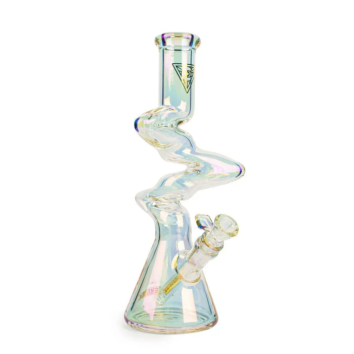 SC Red Eye 12" Triple Zong Metallilc Rainbow Beaker Bong