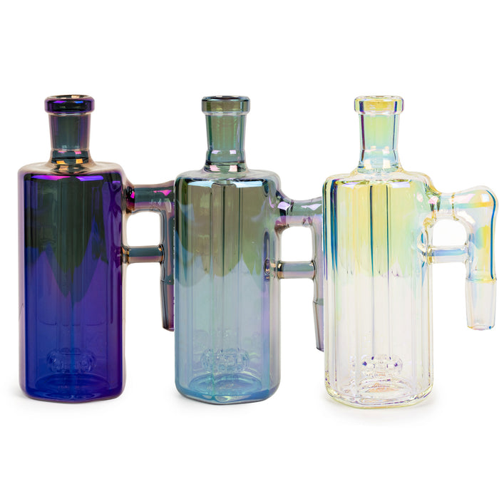 Red Eye Tek® | Metallic Terminator Finish 14mm 90 Degree Hex Tube Ash Catcher W/UFO Perc Ashcatcher · Percolator · Filter · Mouthpiece West Coast Gifts