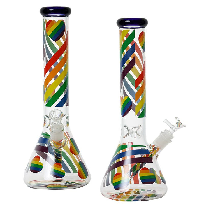 14″ 5MM Glass Beaker Bong – (LGBTQ-00x) Beaker Bong Canadian Distributor Design 4