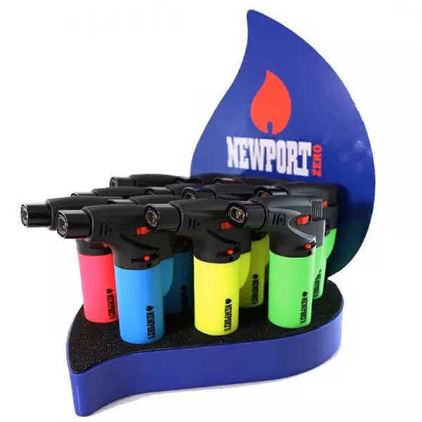 Neon Torch Newport Zero | Double Flame Neon Torch Display of 12 — One Wholesale